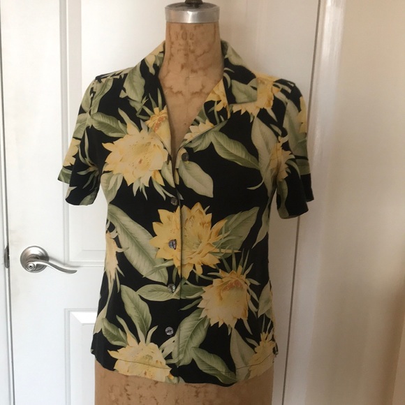 💫Tommy Bahama Silk Women’s Tropical Blouse - Picture 1 of 7